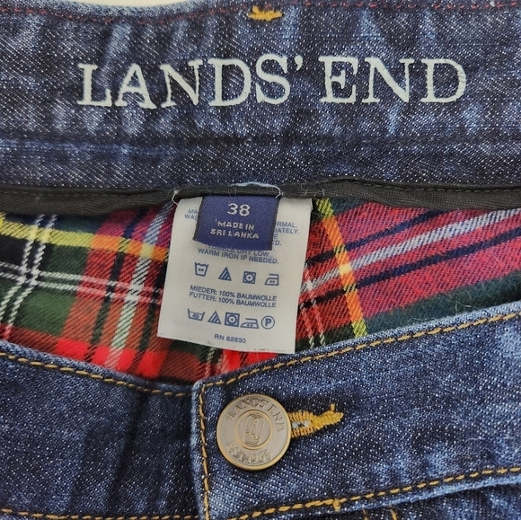 Lands End Mens Comfort Waist Flannel-Lined Straight Leg Jeans-Size 38x30 (NWOT) - Picture 7 of 9